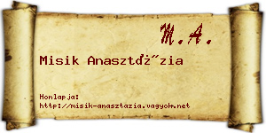 Misik Anasztázia névjegykártya